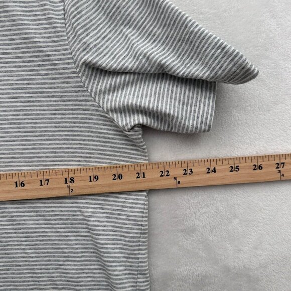 Faherty Movement Polo Shirt Mens L Gray Striped Pima Cotton Soft Stretch Preppy - Picture 4 of 8